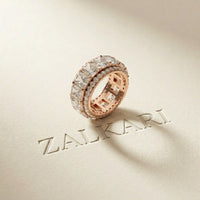 12.50CT Forever Brilliance Lab Grown Diamond Wedding Band Set Rose Gold