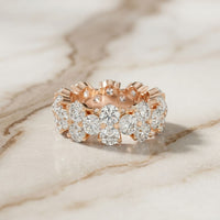 7.50CT Radiant Promise Lab Grown Diamond Wedding Band Rose Gold