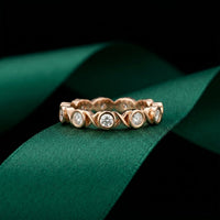 0.70CT Endless Embrace Lab Grown Diamond Wedding Band Rose Gold