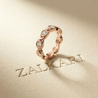 0.70CT Endless Embrace Lab Grown Diamond Wedding Band Rose Gold