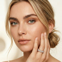 4.50CT Eternal Bloom Lab Grown Diamond Wedding Band Rose Gold