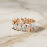 4.50CT Eternal Bloom Lab Grown Diamond Wedding Band Rose Gold