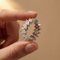 4.50CT Eternal Bloom Lab Grown Diamond Wedding Band White