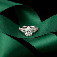 2.90 Ctw Pear Lab Grown Diamond Infinity Split Shank Ring White