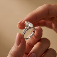 2.90CTW Marquise Lab Grown Diamond Grace Split Shank Ring White