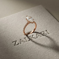 3.20 CTW Marquise Lab Grown Diamond Starlume Pave Ring Rose Gold