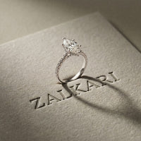 3.20 CTW Marquise Lab Grown Diamond Starlume Pave Ring White