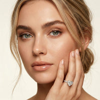 4.50CTW Heart Cut Lab Grown Diamond Rosavelle Pave Ring White