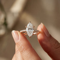 4.60CTW Marquise Cut Lab Grown Diamond Elvare Birthday Gift Ring Rose Gold