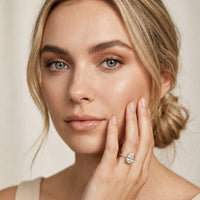 4.60CTW Pear Cut Lab Grown Diamond Veloura 18Kt Gold Ring Rose Gold