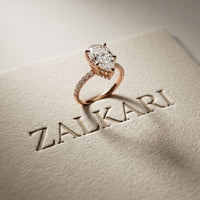 4.60CTW Pear Cut Lab Grown Diamond Veloura 18Kt Gold Ring Rose Gold