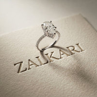 4.60CTW Pear Cut Lab Grown Diamond Veloura 18Kt Gold Ring White