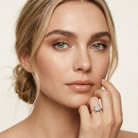 4.60CTW Princess Cut Lab Grown Diamond Seravelle Ring Rose Gold
