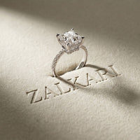 4.60CTW Princess Cut Lab Grown Diamond Seravelle Ring White
