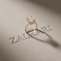 4.60CTW Radiant Lab Grown Diamond Valerisse Halo Ring For Her Gold