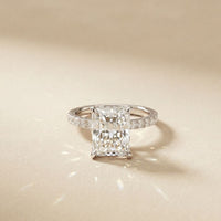 4.60CTW Radiant Lab Grown Diamond Valerisse Halo Ring For Her White