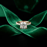 4.60CTW Cushion Lab Grown Diamond Seravelle Ring For Girls Rose Gold