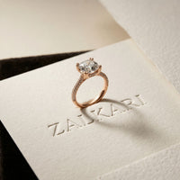 4.60CTW Cushion Lab Grown Diamond Seravelle Ring For Girls Rose Gold