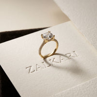 4.60CTW Cushion Lab Grown Diamond Seravelle Ring For Girls Gold