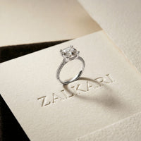 4.60CTW Cushion Lab Grown Diamond Seravelle Ring For Girls White