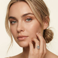 4.60CTW Emerald Lab Grown Diamond Velmira Ring For Girls White