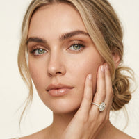 4.60CTW Oval Lab Grown Diamond Rosavelle Ring For Women Gold
