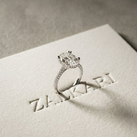 4.60CTW Oval Lab Grown Diamond Rosavelle Ring For Women White