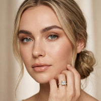 4.60CTW Princess Dual Prong Lab Grown Diamond Vaelisse Ring Gold