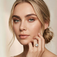 Lunavelle Engagement Ring 4.56CTW Round Lab Grown Diamond Gold