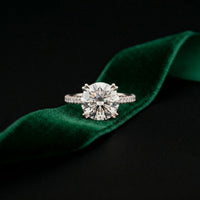 Lunavelle Engagement Ring 4.56CTW Round Lab Grown Diamond White