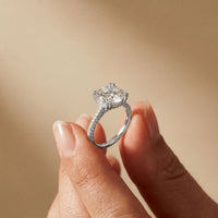 Lunavelle Engagement Ring 4.56CTW Round Lab Grown Diamond White