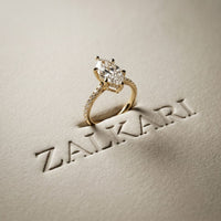 4.60CTW Marquise Lab Grown Diamond Solitaire Ring For Girls Gold