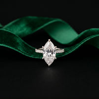 4.60CTW Marquise Lab Grown Diamond Solitaire Ring For Girls White