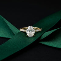 4.60CTW Oval Lab Grown Diamond Solitaire 4 Prongs Ring For Her Gold