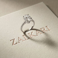 4.60CTW Oval Lab Grown Diamond Solitaire 4 Prongs Ring For Her White