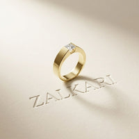 1CT Sovereign Square Lab Grown Diamond Ring For Men Gold