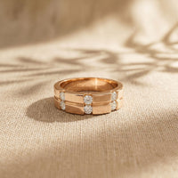 0.70CTW Eternal Bond Lab Grown Diamond Ring For Men Rose Gold
