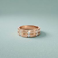 0.70CTW Eternal Bond Lab Grown Diamond Ring For Men Rose Gold