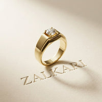 1CTW Monarch Square Lab Grown Diamond Ring For Men Gold