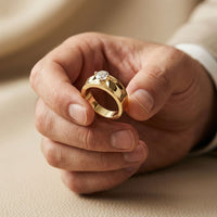1CTW Regent Solitaire Lab Grown Diamond Ring For Men Gold