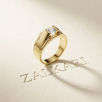 1CTW Titan Solitaire Lab Grown Diamond Ring For Men Gold