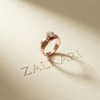 1CTW Crown Solitaire Lab Grown Diamond Ring For Men Rose Gold