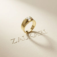 0.75CTW Regent Crest Lab Grown Diamond 18K Gold Ring Ring For Men Gold