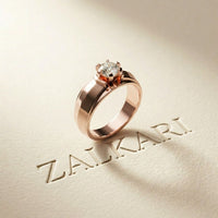 0.75CTW Round Vanguard Crest Lab Grown Diamond Ring For Men Rose Gold