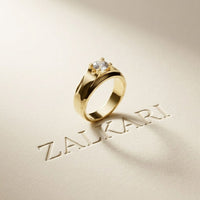 0.75CTW Round Vanguard Crown Lab Grown Diamond Ring For Men Gold