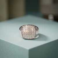 0.70 Ct Round Monarch Pavé Lab Grown Diamond Ring For Men White