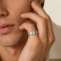 0.25CTW Princess Apex Bezel Lab Grown Diamond Ring For Men White