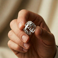 1 CTW Round Apex Orbit Lab Grown Diamond Ring For Men White