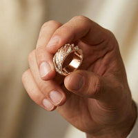 0.65CTW Round Tempest Pavé Lab Grown Diamond Band For Men Rose Gold