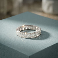 4.90CTW Radiant Cut Lab Grown Diamond Eternity Band For Men White